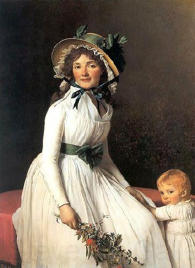 Jacques-Louis David Portrait of Madame Emilie Seriziat and her Son Spain oil painting art